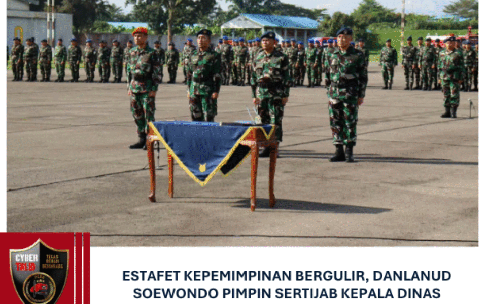 Estafet Kepemimpinan Bergulir, Danlanud Soewondo Pimpin Sertijab Kepala Dinas