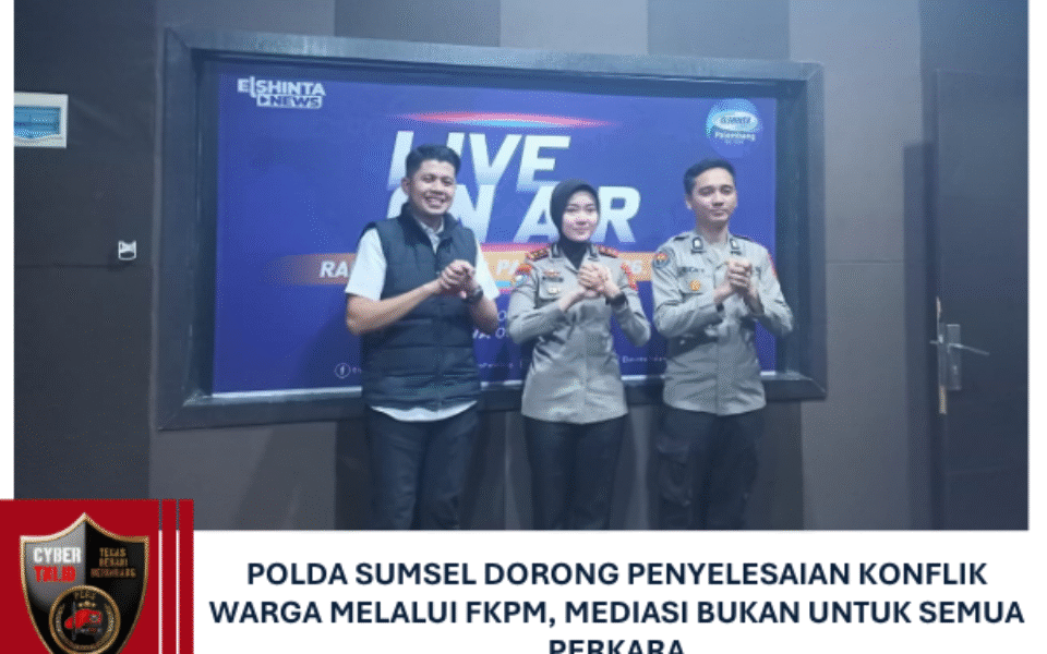Polda Sumsel Dorong Penyelesaian Konflik Warga melalui FKPM, Mediasi Bukan untuk Semua Perkara