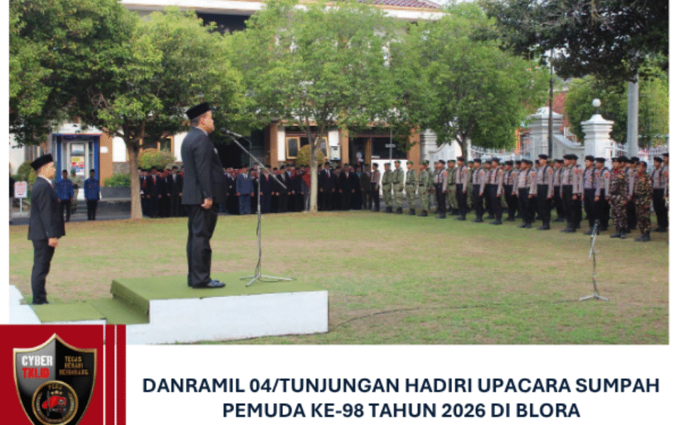 Danramil 04/Tunjungan Hadiri Upacara Sumpah Pemuda ke-98 Tahun 2026 di Blora