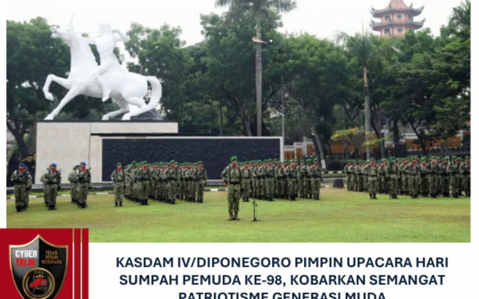 Kasdam IV/Diponegoro Pimpin Upacara Hari Sumpah Pemuda ke-98, Kobarkan Semangat Patriotisme Generasi Muda