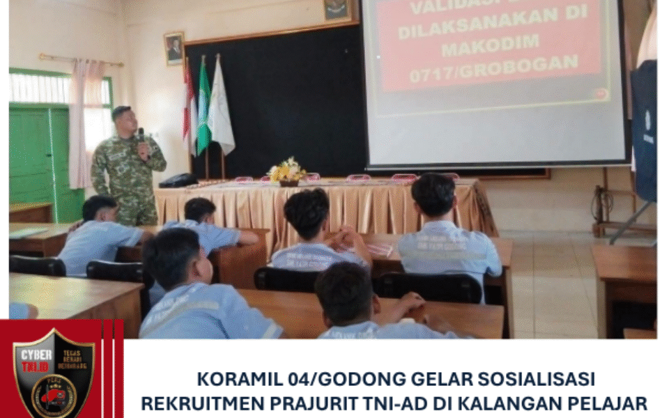 Koramil 04/Godong Gelar Sosialisasi Rekrutmen Prajurit TNI-AD di Kalangan Pelajar