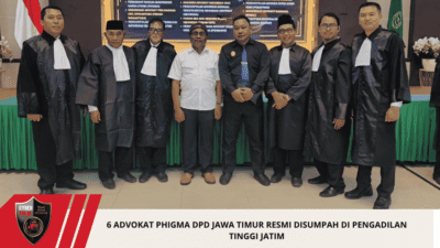 6 Advokat PHIGMA DPD Jawa Timur Resmi Disumpah di Pengadilan Tinggi Jatim