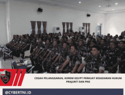 Cegah Pelanggaran, Korem 022/PT Perkuat Kesadaran Hukum Prajurit dan PNS