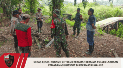 Gerak Cepat, Koramil 07/Teluk Keramat Bersama Polsek Lakukan Pemadaman Hotspot di Kecamatan Galing