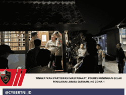 Tingkatkan Partisipasi Masyarakat, Polres Kuningan Gelar Penilaian Lomba Satkamling Zona 1