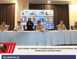 Polda Sumsel Tangani 17 Laporan Karhutla Kluster Korporasi, Area Konsesi 620,62 Hektare Disegel