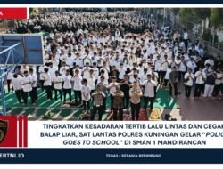 Tingkatkan Kesadaran Tertib Lalu Lintas dan Cegah Balap Liar, Sat Lantas Polres Kuningan Gelar “Police Goes to School” di SMAN 1 Mandirancan