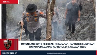 Turun Langsung ke Lokasi Kebakaran, Kapolres Kuningan Tinjau Pemadaman Karhutla di Kawasan TNGC