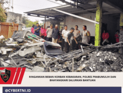 Ringankan Beban Korban Kebakaran, Polres Prabumulih dan Bhayangkari Salurkan Bantuan