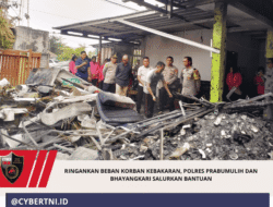 Ringankan Beban Korban Kebakaran, Polres Prabumulih dan Bhayangkari Salurkan Bantuan