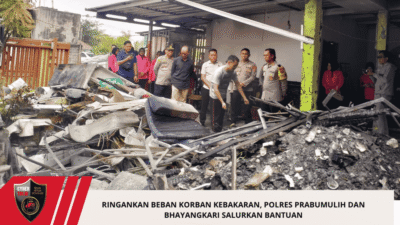Ringankan Beban Korban Kebakaran, Polres Prabumulih dan Bhayangkari Salurkan Bantuan
