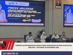 Pemprov Jatim Bebaskan Sanksi Pajak Kendaraan Selama Dua Bulan, Berlaku 1 Oktober–30 November 2026