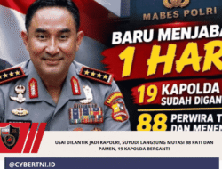 Usai Dilantik Jadi Kapolri, Suyudi Langsung Mutasi 88 Pati dan Pamen, 19 Kapolda Berganti