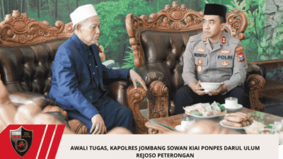 Awali Tugas, Kapolres Jombang Sowan Kiai Ponpes Darul Ulum Rejoso Peterongan