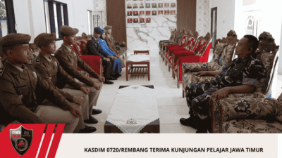 KASDIM 0720/REMBANG TERIMA KUNJUNGAN PELAJAR JAWA TIMUR