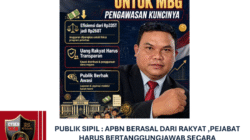 Publik Sipil : APBN Berasal dari Rakyat ,Pejabat Harus Bertanggungjawab secara Transparan,Akuntabel dan Partisipatif