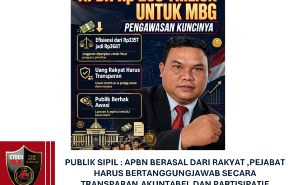 Publik Sipil : APBN Berasal dari Rakyat ,Pejabat Harus Bertanggungjawab secara Transparan,Akuntabel dan Partisipatif