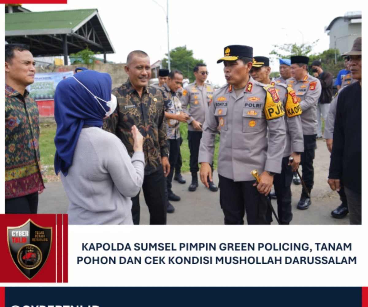 Kapolda Sumsel Pimpin Green Policing, Tanam Pohon dan Cek Kondisi Mushollah Darussalam