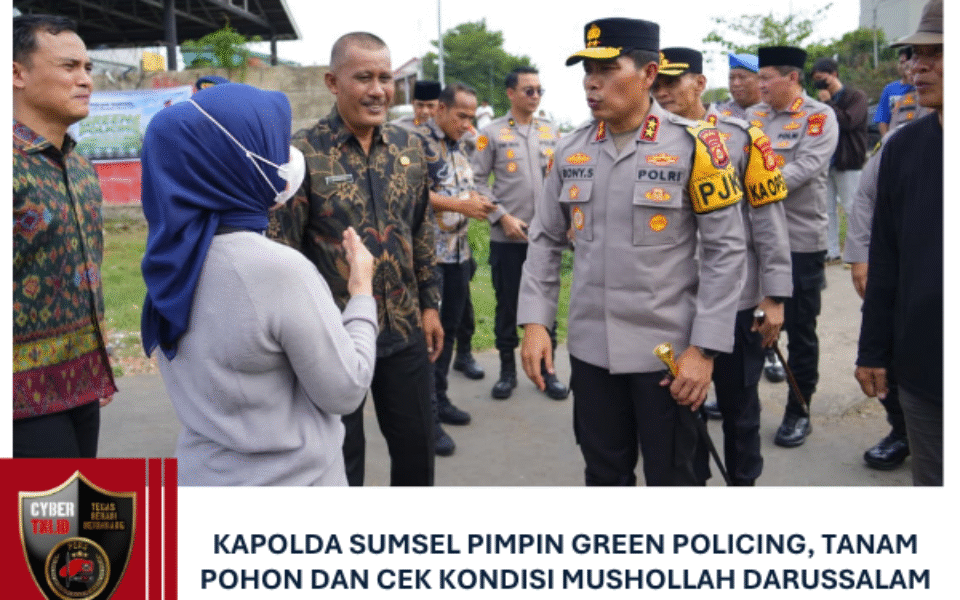 Kapolda Sumsel Pimpin Green Policing, Tanam Pohon dan Cek Kondisi Mushollah Darussalam