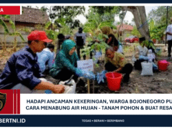 HADAPI ANCAMAN KEKERINGAN, WARGA BOJONEGORO PUNYA CARA MENABUNG AIR HUJAN — TANAM POHON & BUAT RESAPAN